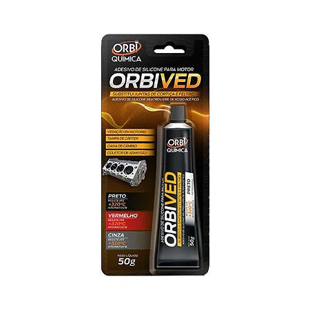 COLA JUNTA SILICONE ORBIVED PRETA 50G
