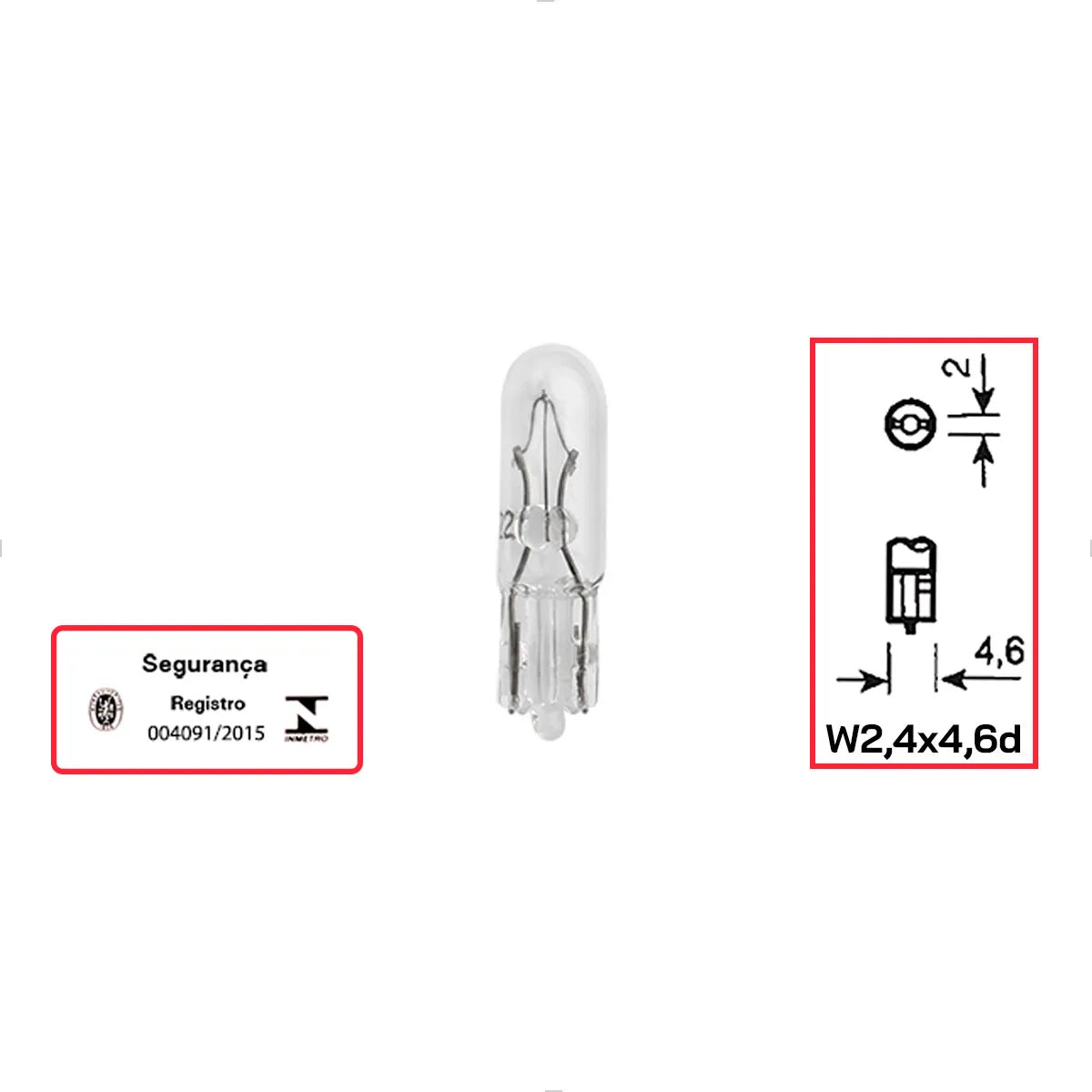 LAMPADA HELLA PINGUINHO 12V 2W 2722