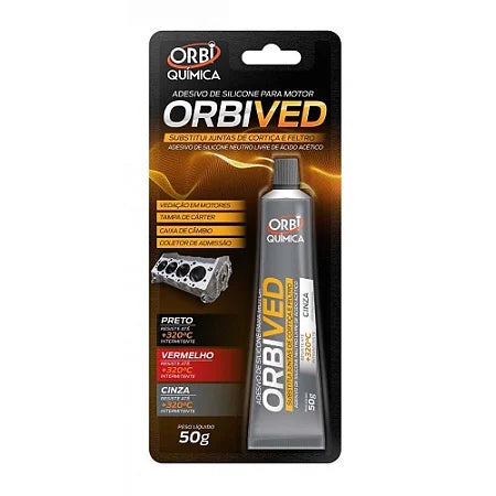 COLA JUNTA SILICONE ORBIVED CINZA 50G