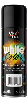 TINTA SPRAY ORBI PRETO FOSCO 340ML